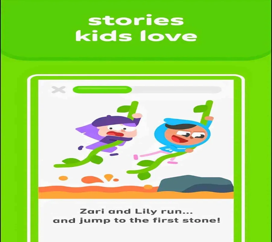 Duolingo ABC Reading Story 2025 Duolingo ABC reading story interface, a free educational mobile game for kids 2025, safe for preschoolers to learn literacy