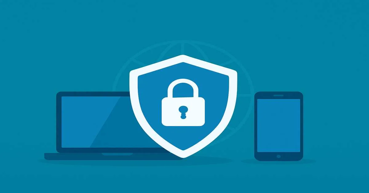 Shield with lock and devices symbolizing online privacy – best free VPN apps 2025